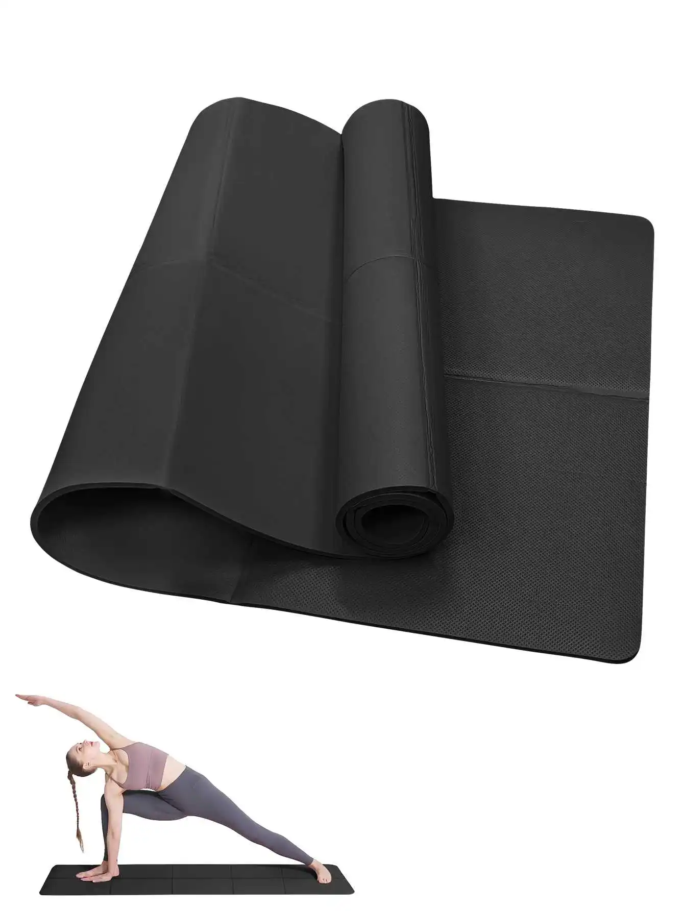 Yogamat Pilates Fitnessmat 3/4/6mm Dikte Antislip Yogakussen Reizen Fitness Oefening Pad voor Dames Home Gym Vloertraining