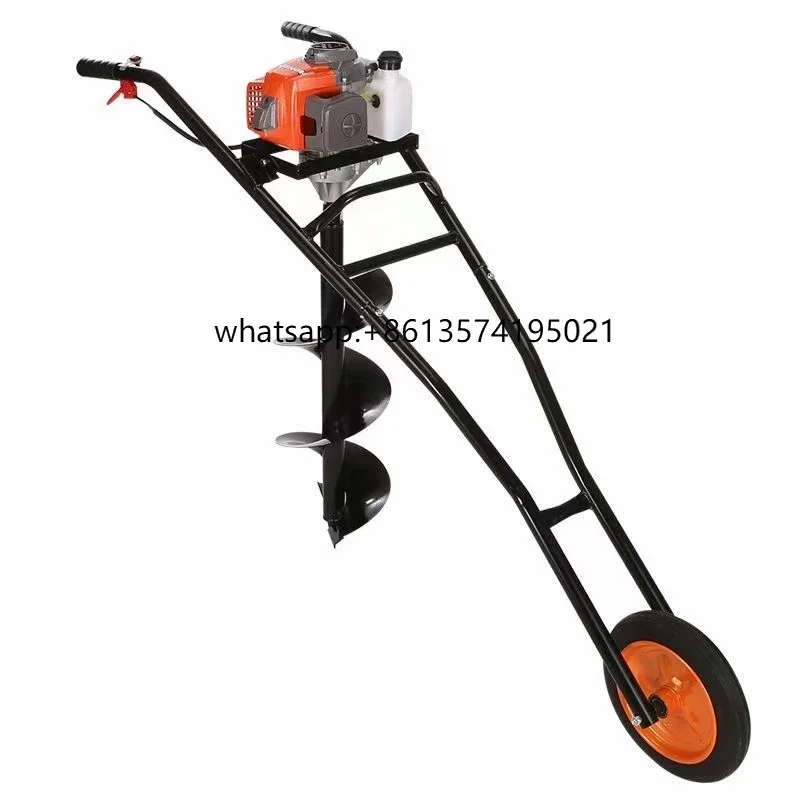 

TPowerful Garden Tools 52cc Earth Auger Machine Hand 200mm Post Hole Digger Earth Auger Drill Power Earth Augers