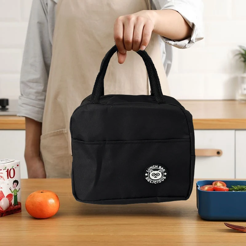 1Pc Fashion Bear Lunch Bags for Children Large Capacity Tote Picnic Drink Lunchbox Thermal Bag Portable Outdoor Office Food Bags image 2