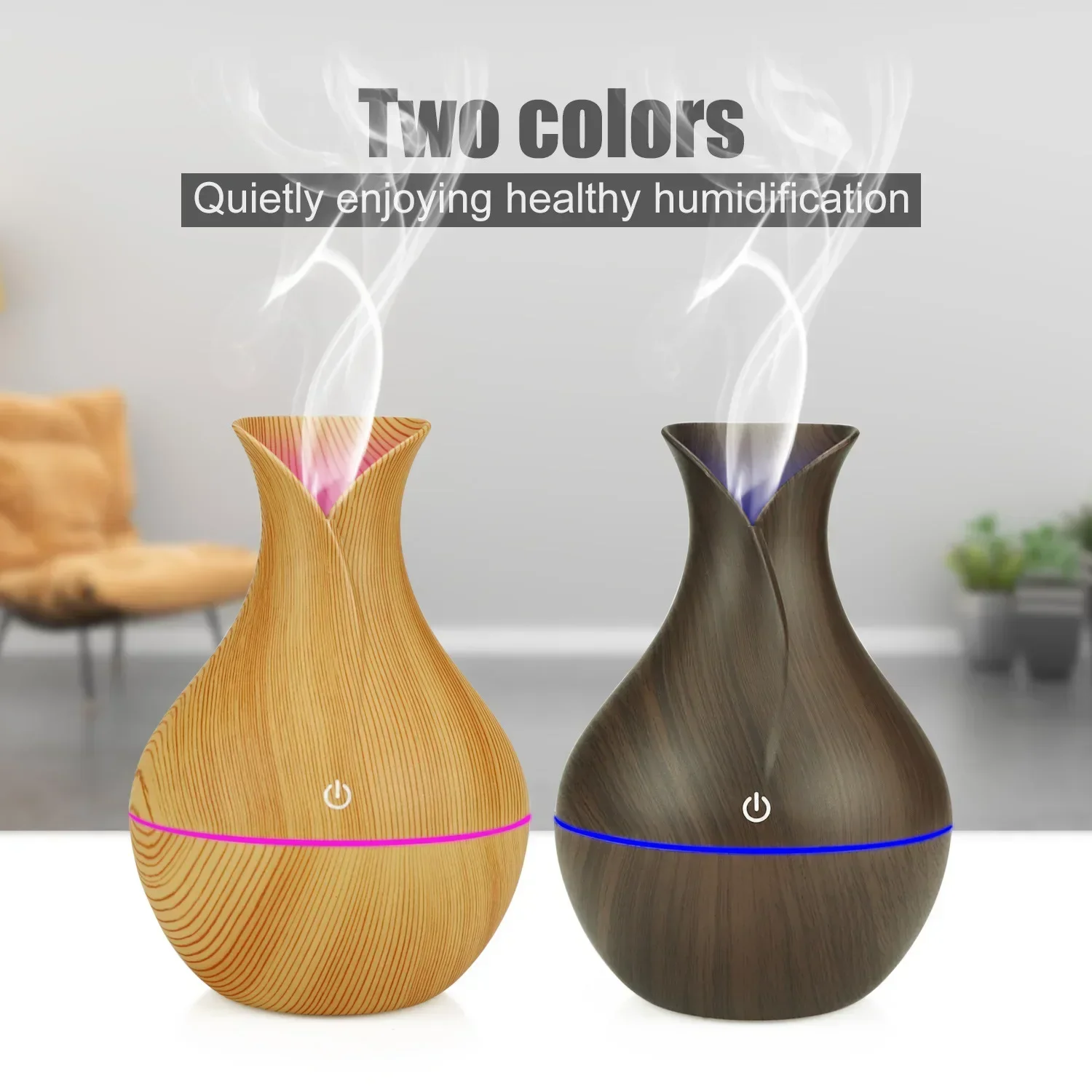 150Ml Mini Portable Essential Oil Aromatherapy Ultrasonic Cool Mist Water Humidifier Diffuser For Car Home