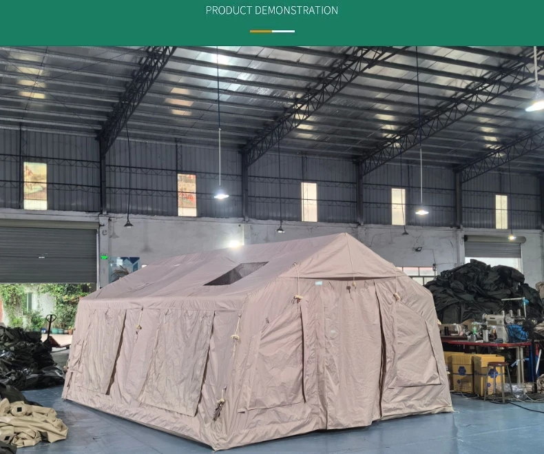Large Size Outdoor Shelter Quick-open Inflatable Tents Wind and Rain Resistant Canopies Hiking Oxford Cloth Fabric Flysheet