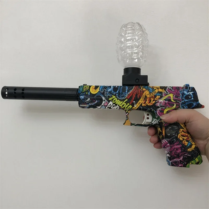 New electric burst water bomb toy gun for boys and girls outdoor crystal bomb children's toy gift toy gun