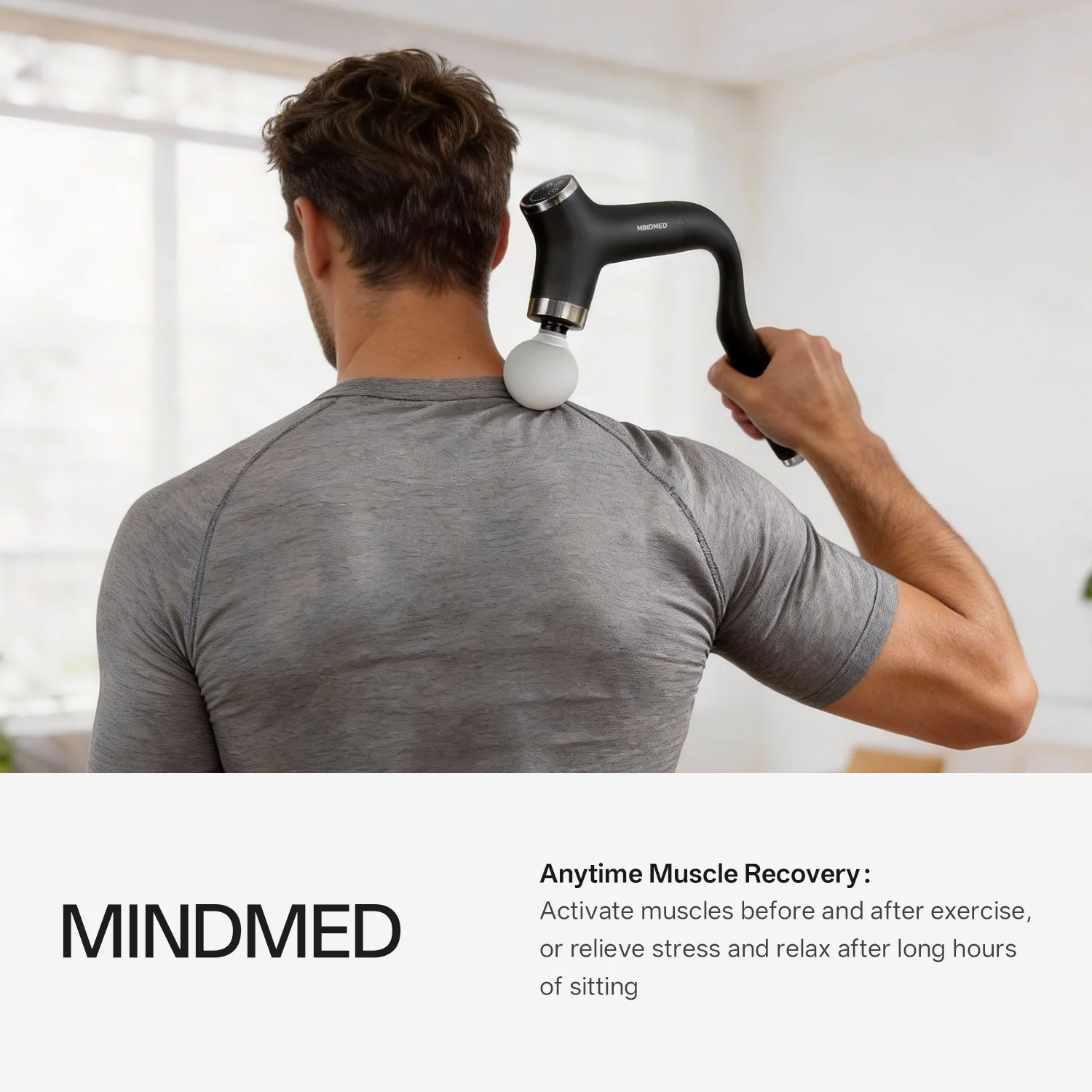 MINDMED Detachable Long Handle - Massage Gun Deep Tissue recensie en prijs