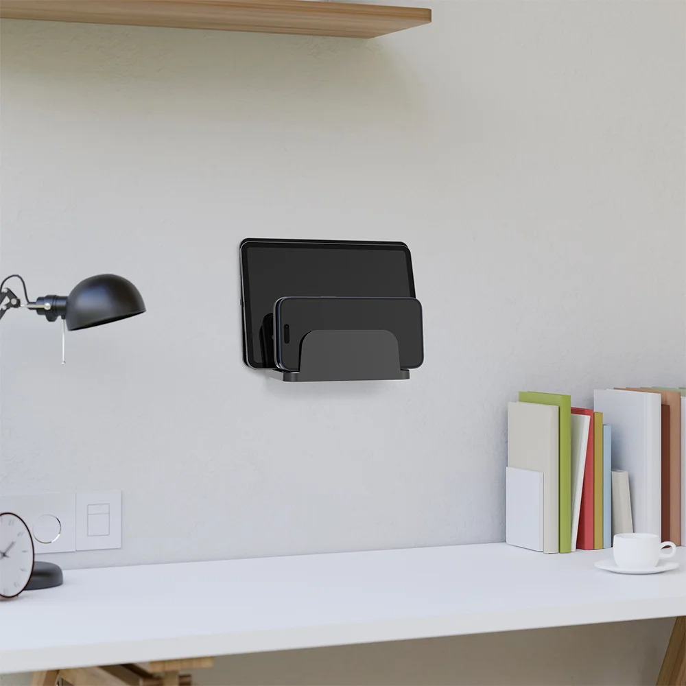 Multi-functional four Slot Phone Holder for E-book Tablet Phone Wall Mount Bracket for iPhone for Samsung for Xiaomi for huawei