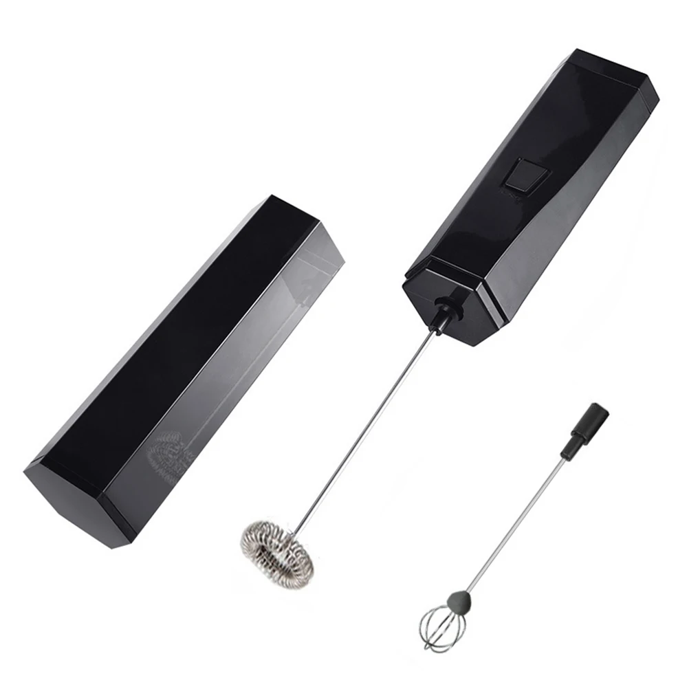 

Electric Milk Frother H held Mixer Plastic Stainless Steel Ergonomic Grip for Soups Baby Food Kitchen Tool