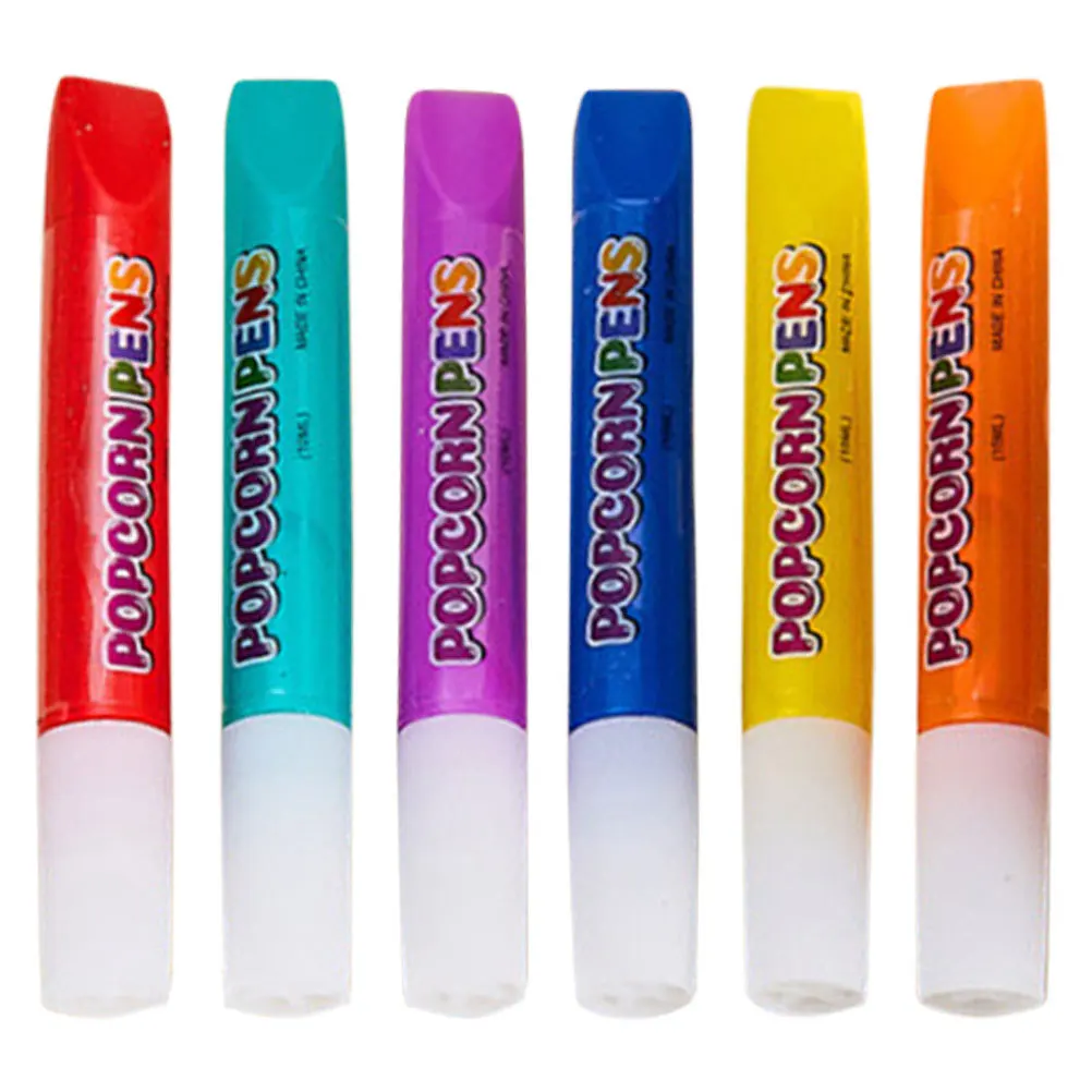 

6 шт. пузырьковые ручки для рисования попкорном DIY красочные художественные ручки для гладкого письма многофункциональная школьная офисная портативная ручка