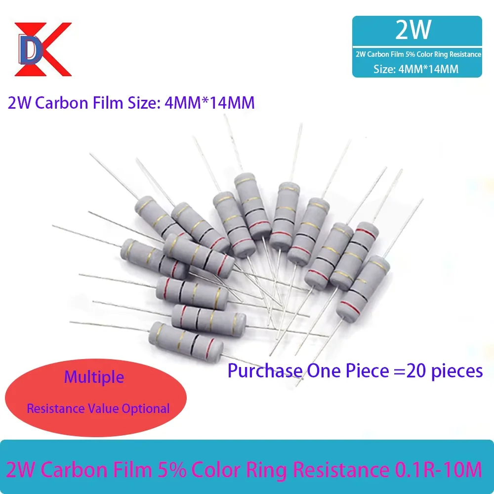 2W Carbon Film Resi…