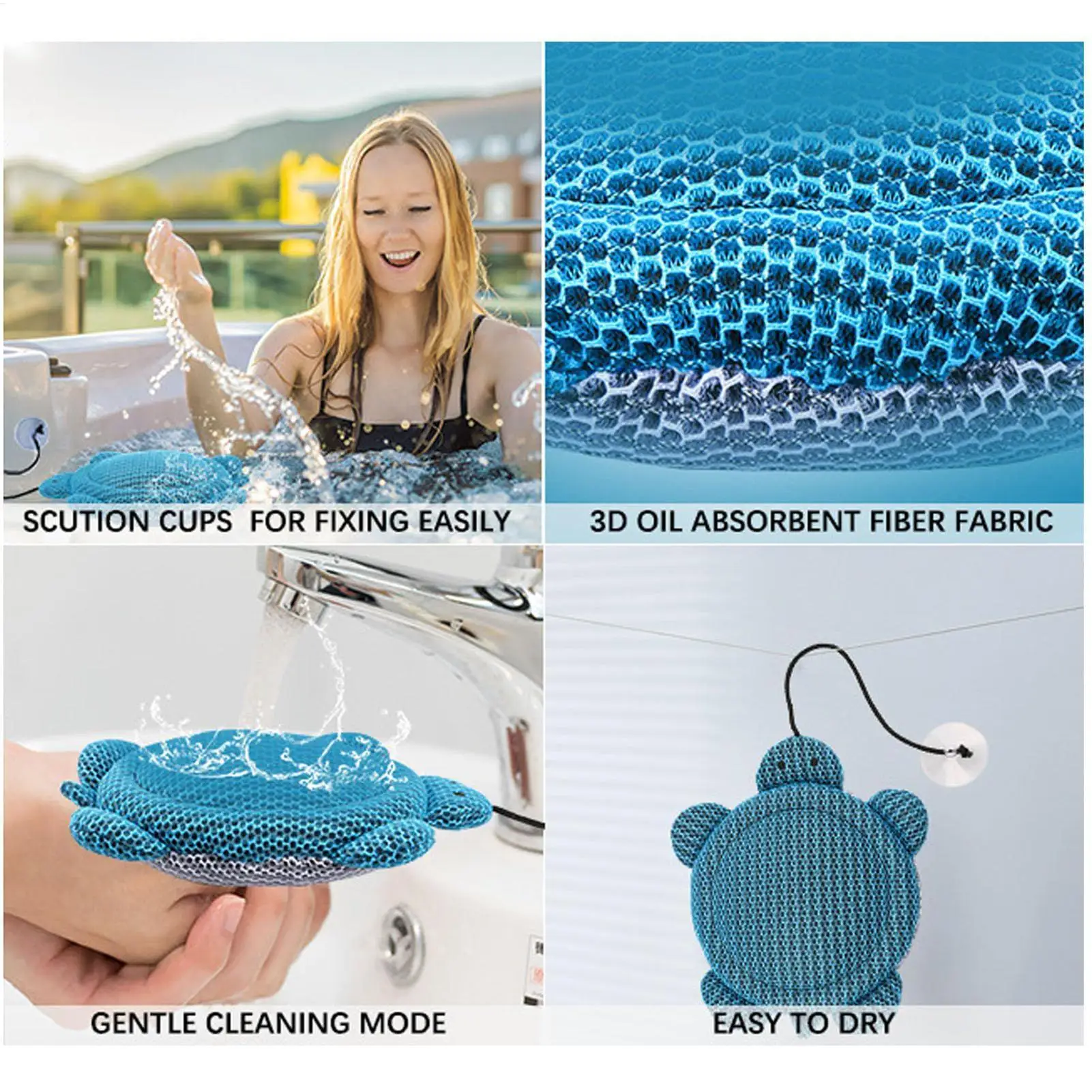 Hot Tub Scum Absorber Pool Oil Sponge Floating Scum Ball Spa Oil Absorbing Sponge Reusable Bathtub Skimmer for Water Maintenance view 4