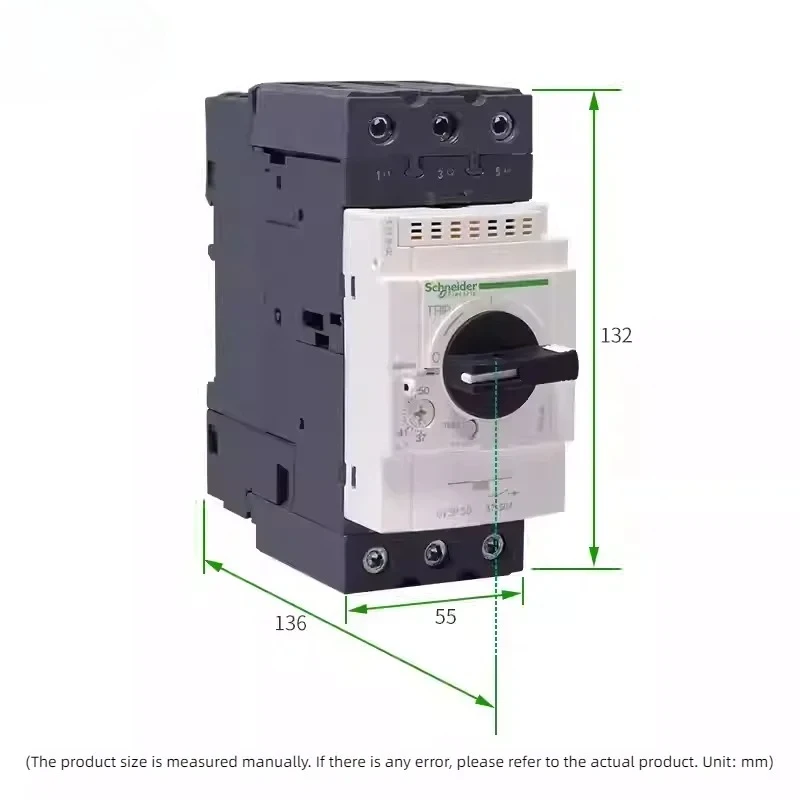 Three-pole Motor Protection Circuit Breaker Knob Control 30-80A GV3P40 GV3P50 Industrial Motor Protector