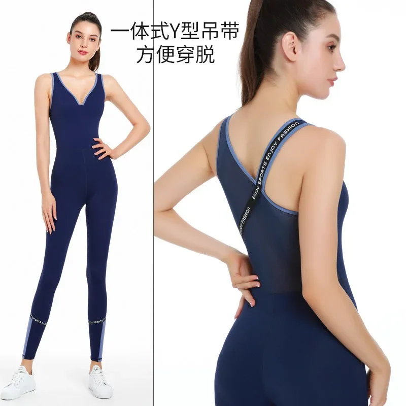 One Piece Yoga Suit for Women Spring/Summer Professional Style Slimming Dance Sports Set High end Fitness