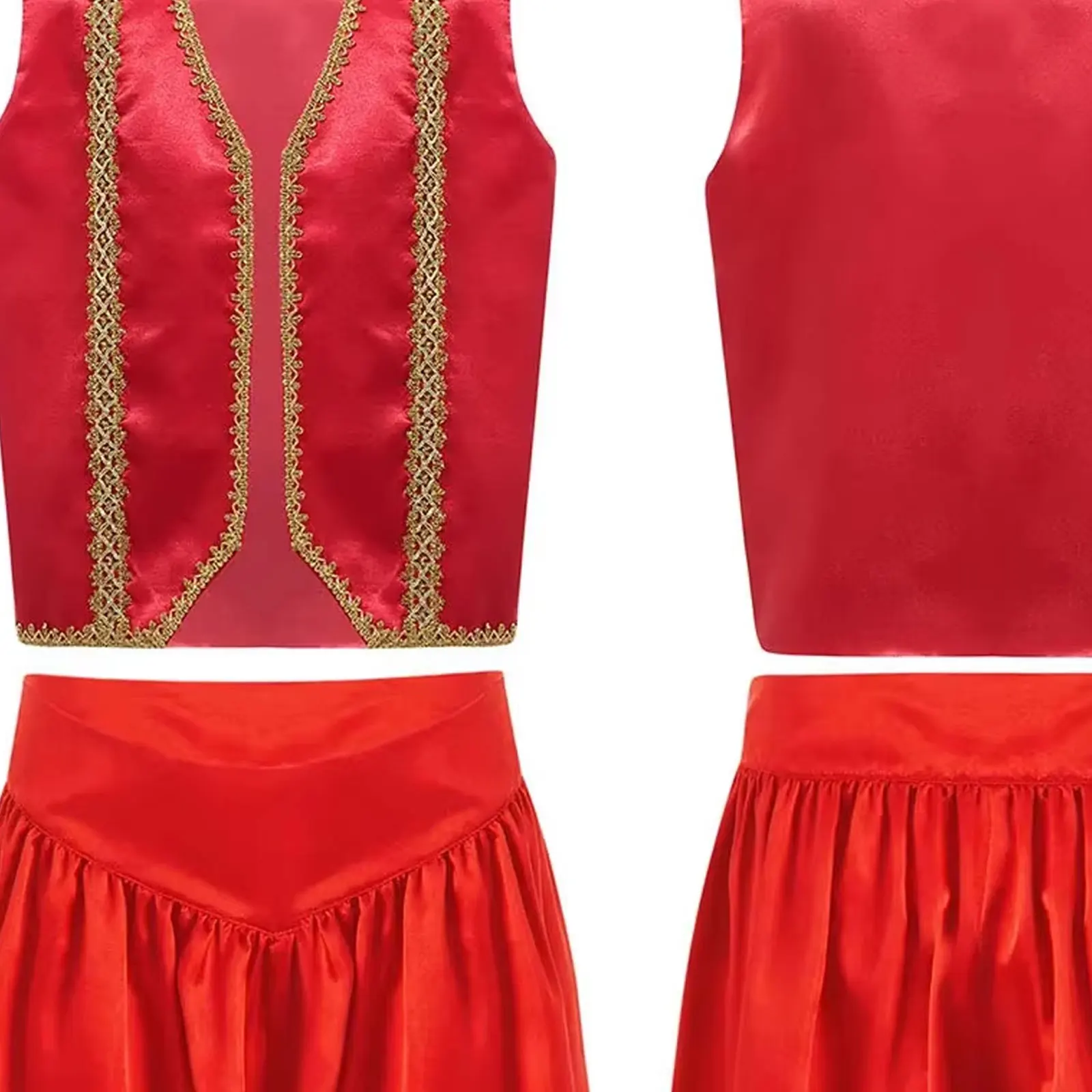 

Kids Boys Arabian Prince Lamp Cosplay Costume Sleevesless Vest Waistcoat with Pants Set for Halloween Carnival Party Fancy Dress