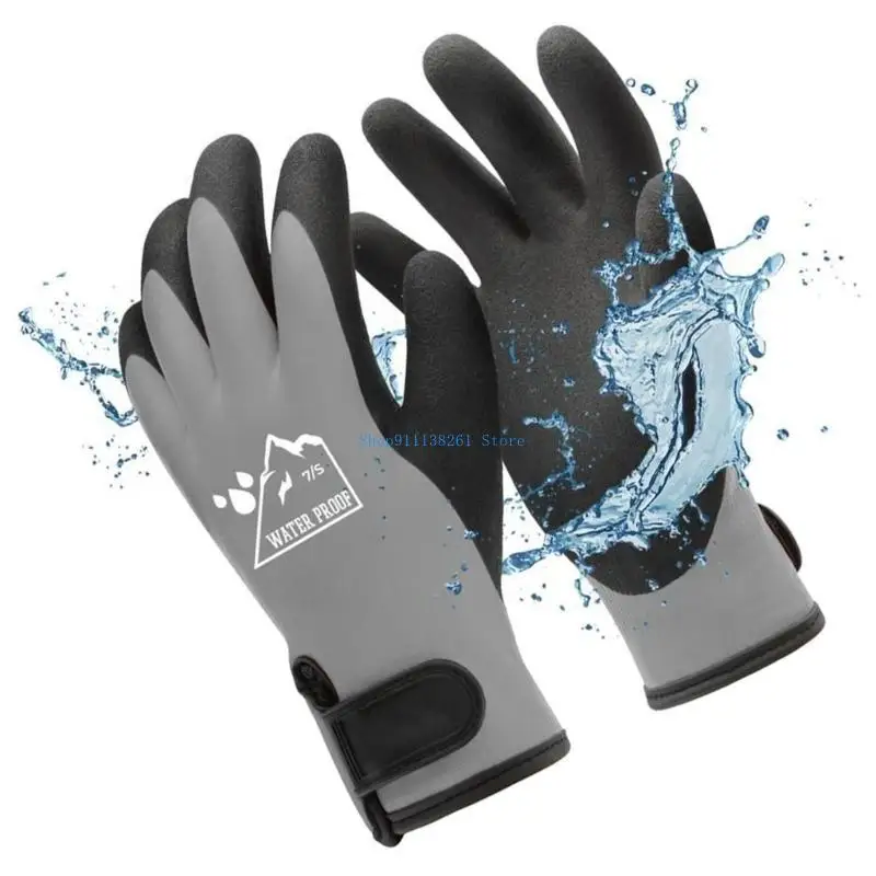 

H05E 1Pair Winter Waterproof Work Gloves Insulated for Cold Weather Outdoor Activities and Construction