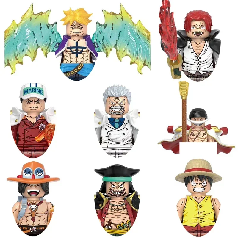 X0353 DY609 DY613 DY623 DY620 DY634 Animation Nika Luffy Sanji Ace Spielzeug Ziegel Montage Puppe Bausteine Geburtstag Geschenk