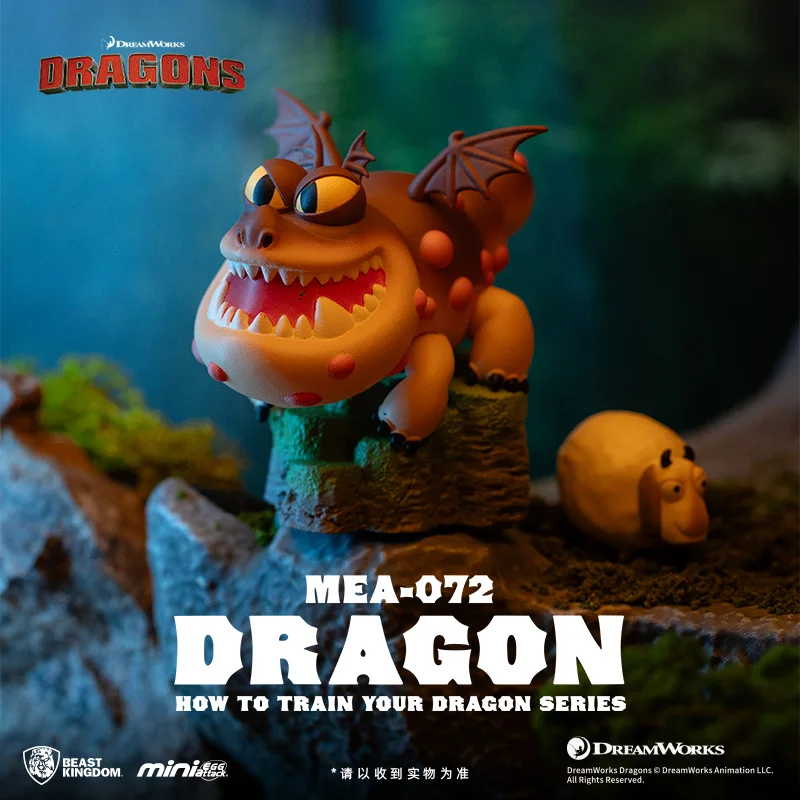 Beast Kingdom Dragon Taming Master Desdentado Noite Sha Desdentado Q-versão Estatueta Caixa Cega Item Decorativo Brinquedo Da Moda Presente