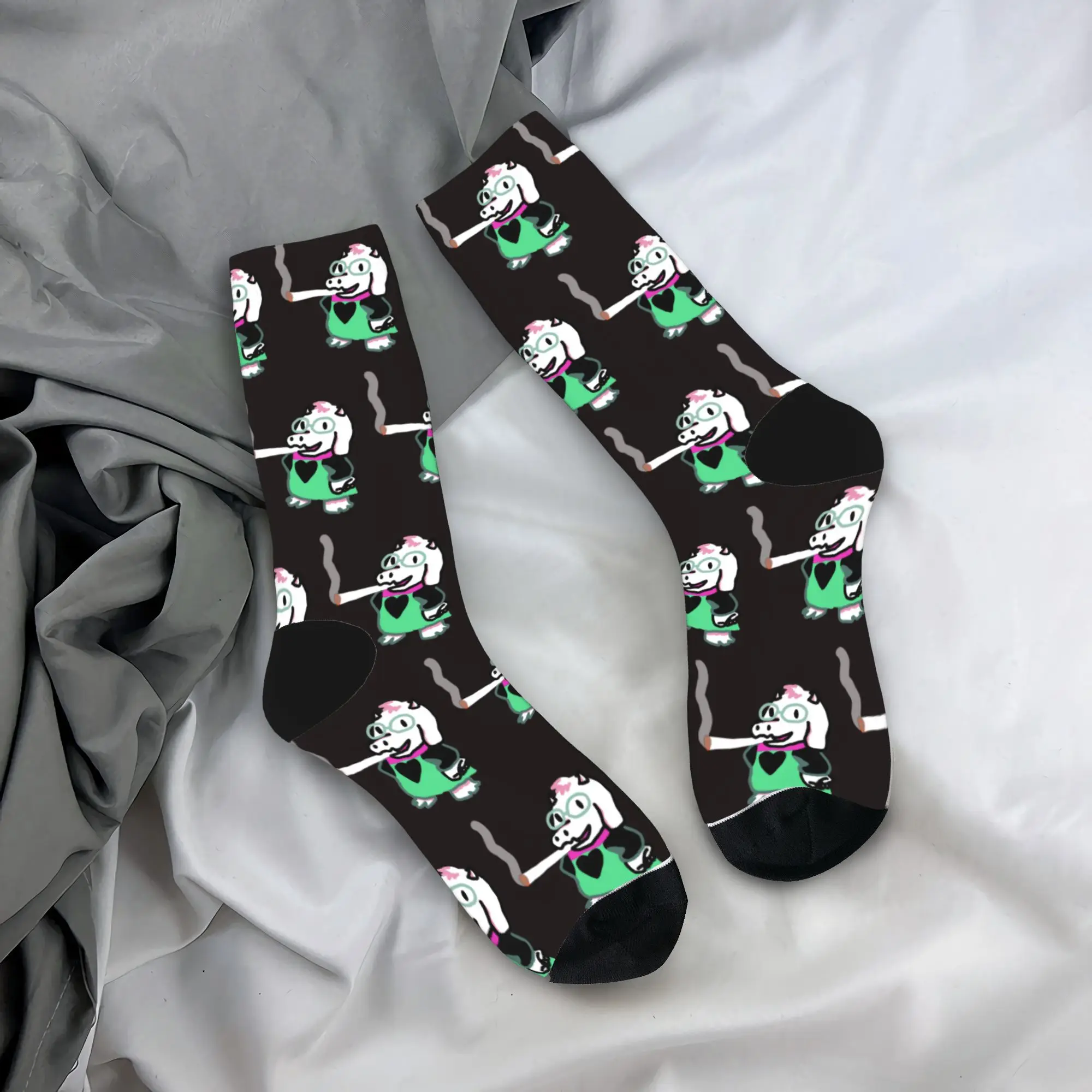 Ralsei Blunt Deltarune Spamton Socks Men's Women Funny Happy  Socks Harajuku Spring Summer Autumn Winter Middle Tube Socks Gift