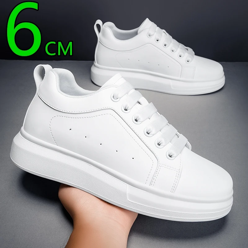 

Роскошные брендовые туфли-лифты, мужские и женские кроссовки, увеличивающие рост, невидимые 6 см, спортивные мужские белые туфли выше