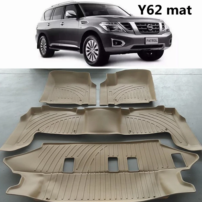 

Use for Nissan Patrol Y62 armada custom car All-Weather car Floor Mat Fit For Nissan Patrol Y62 custom waterproof pad floor mats