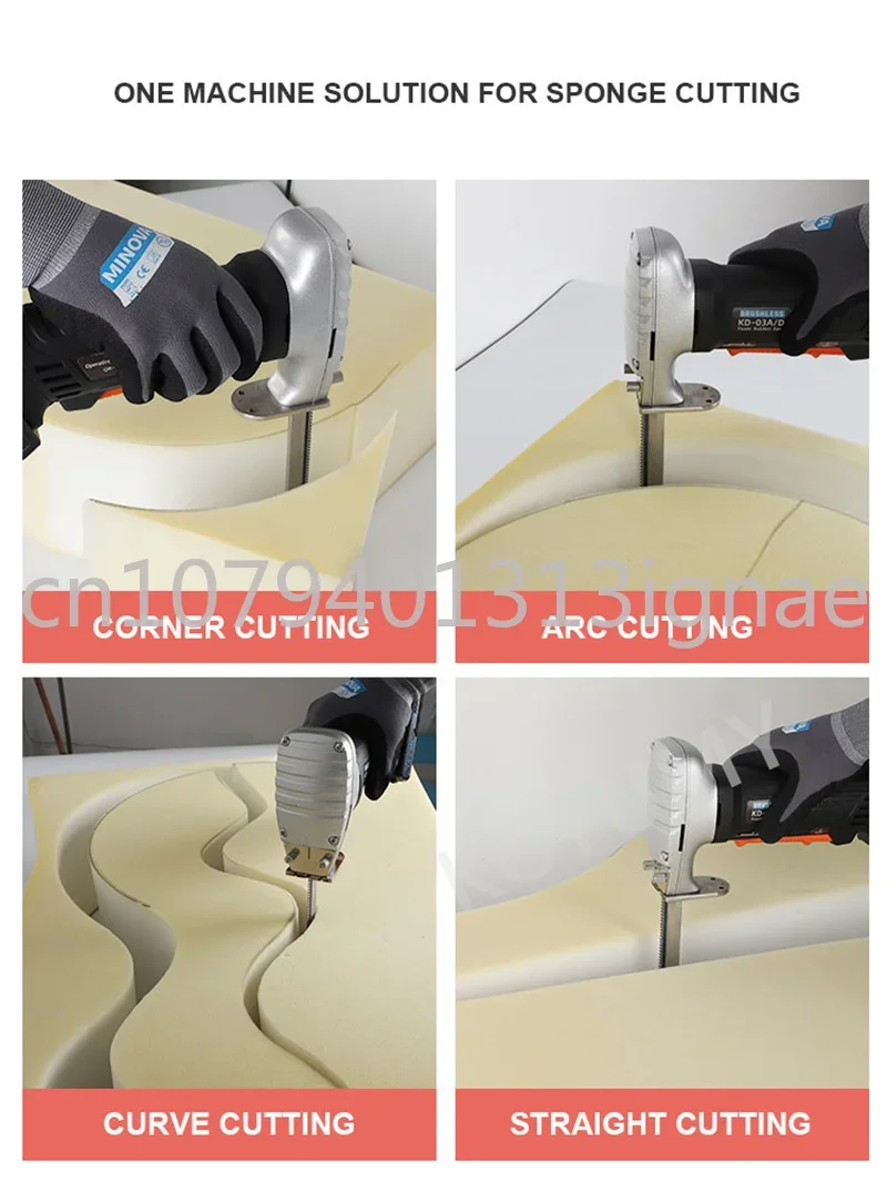 Electric hand-held sponge saw 220V 30CM sponge cutter latex pad sponge cutter with lithium battery