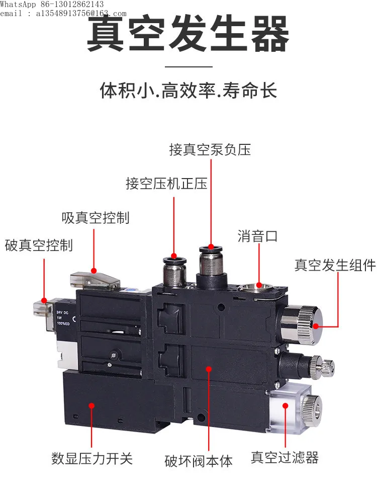 Vacuum generator multi-stage generator VKAH10S-060606E-B large suction generator