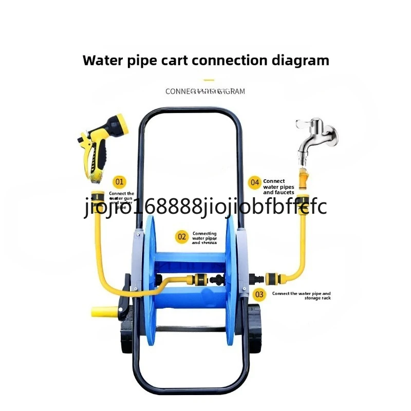Suitable for the new type of manual wheeled labor-saving household water pipe truck water storage pipe