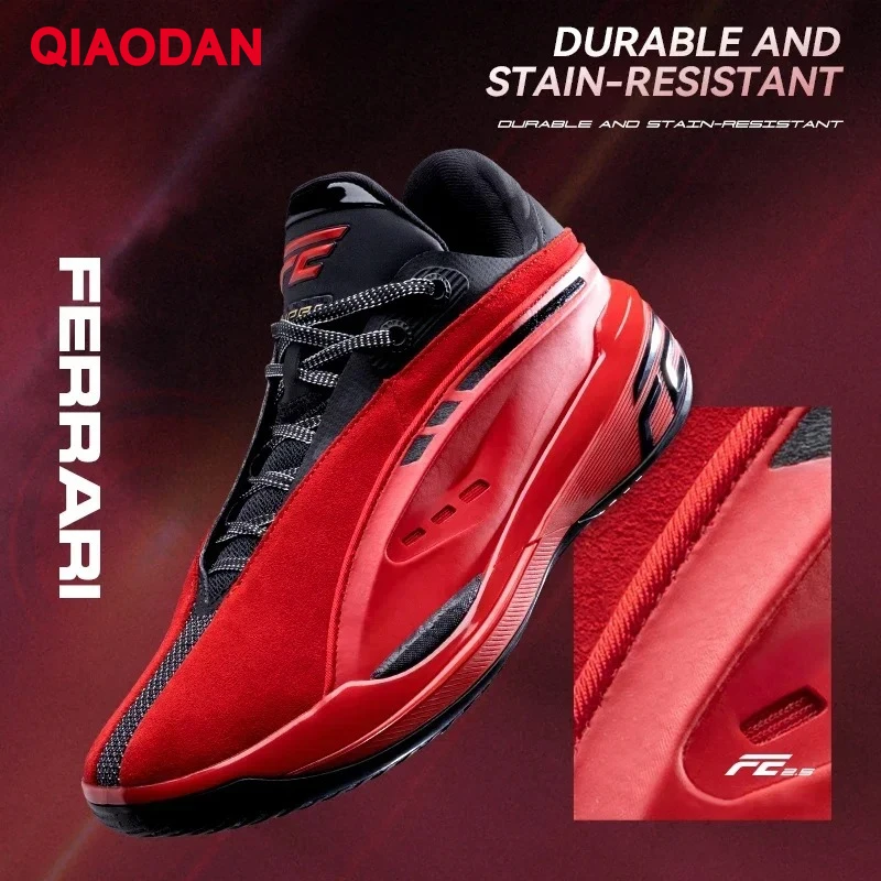 

QIAODAN FE2.5 Men's Basketball Shoes 2025 New Low-top Leather Trainning Shoes Hardwearing Lightweight Sneakers QXA013244002