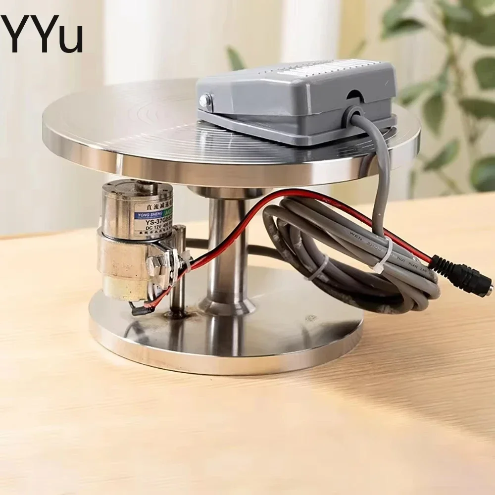 2025 Foot Switch Electric Pottery Wheel – Multi-Functional Craft Tool for Ceramic Gilding/Line Drawing/Sculpting