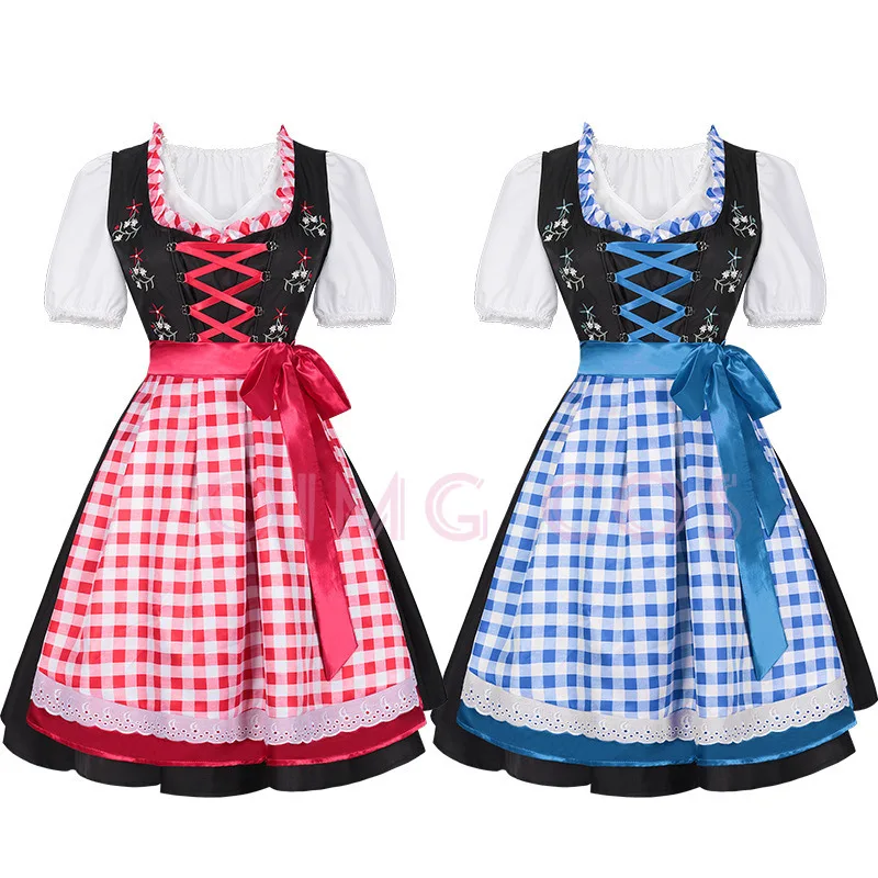 

Maid costume German traditional Bavarian dress Halloween costume adult female women's clothing Dress