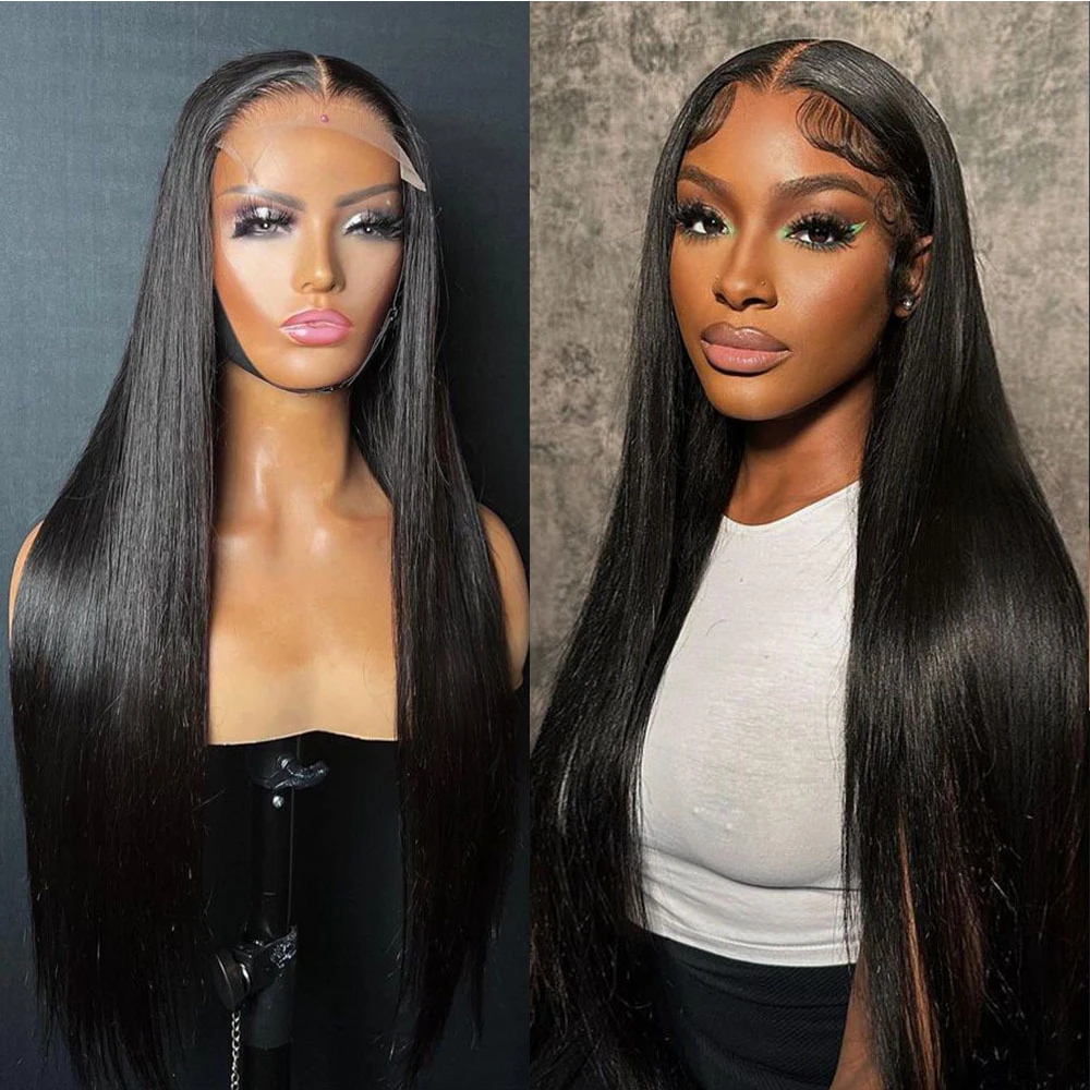 

Прямые человеческие волосы 4x4, парики из натуральных волос на кружевной застежке для женщин, бразильский парик из волос Remy, предварительно выщипанные волосы 180% De