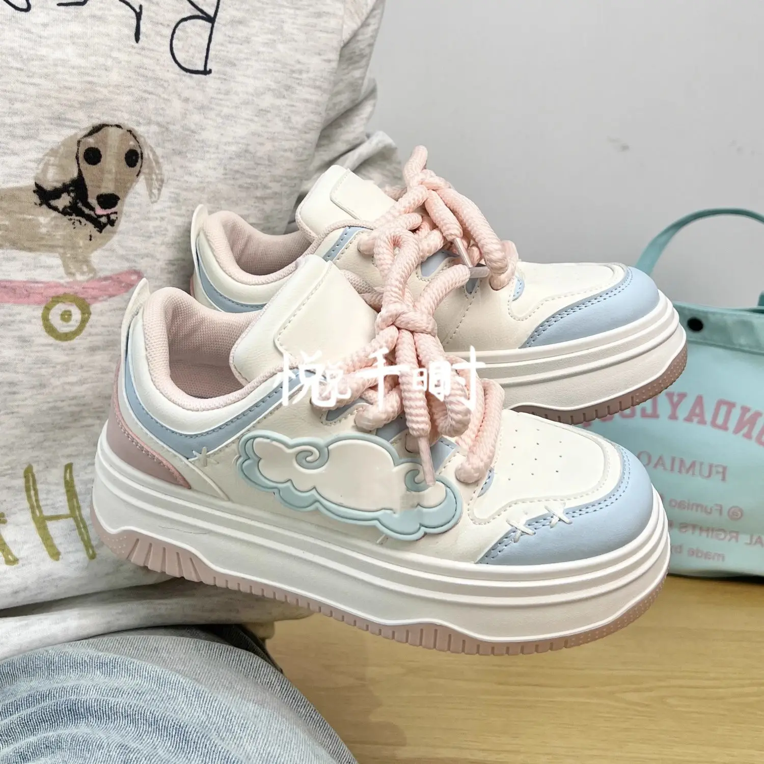 Kawaii Shoes Women Platform Sneakers Spring Summer 2024 Tennis Female White Lolita Korean Cute Vulcanize Footwear Skateboard