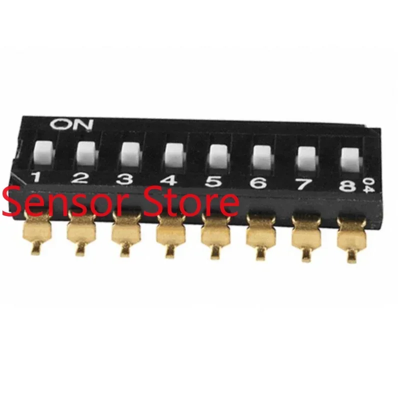 10PCS Patch 1.27mm 8-bit Dip Switch Keyboard Code Gold-plated Foot Authentic.