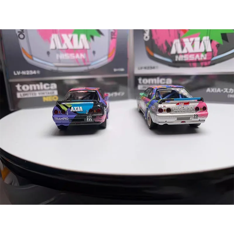 TAKARA TOMY TOMYTEC 1/64 TLV-N234f Nissan AXIA Racing R32 Legierung Motor Fahrzeug Diecast Modelle Auto Spielzeug Sammlung Weihnachten Geschenke
