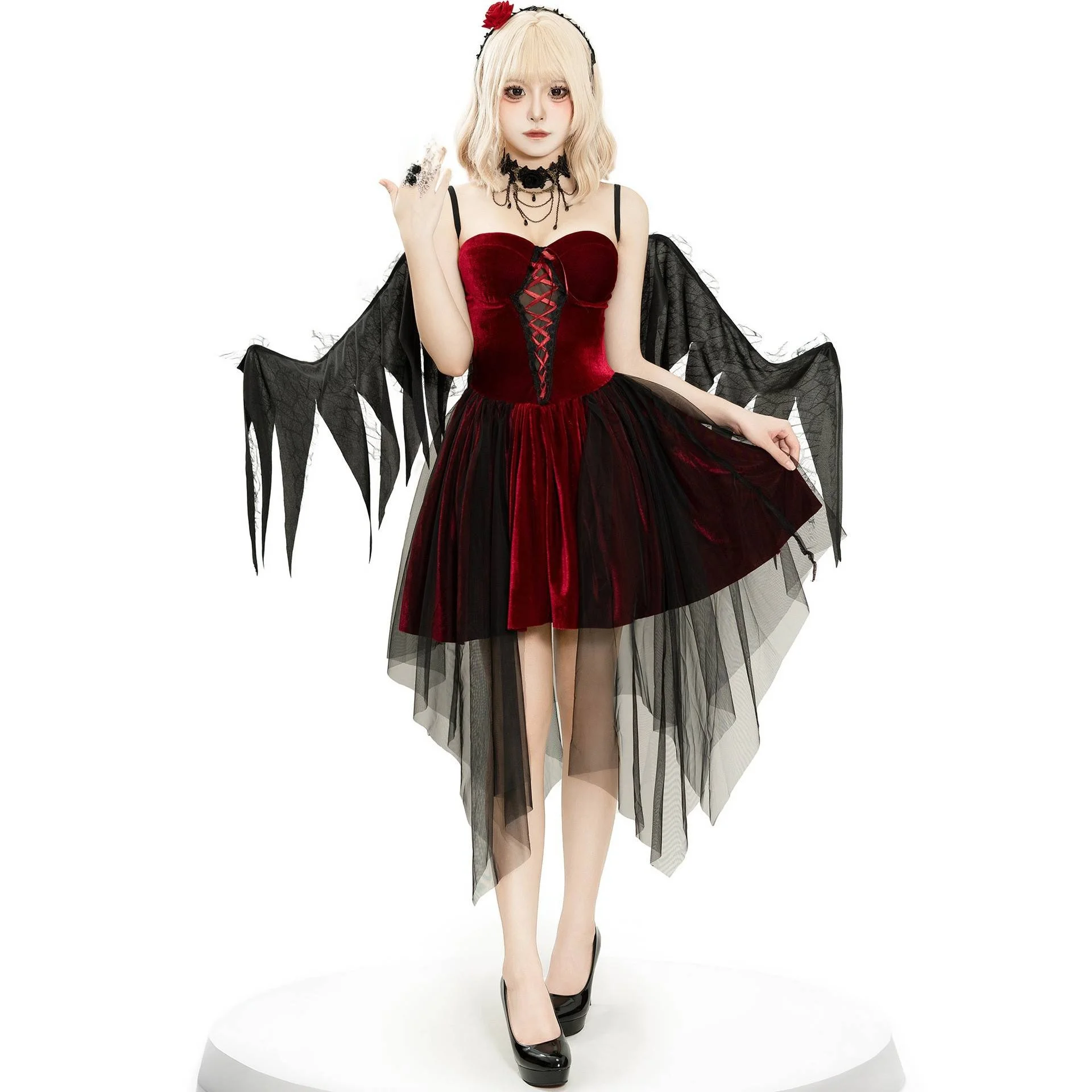 loween Costume tradizionale da donna adulto angelo diavolo strega k speciale sexy piccante ragazza Dr vino rosso