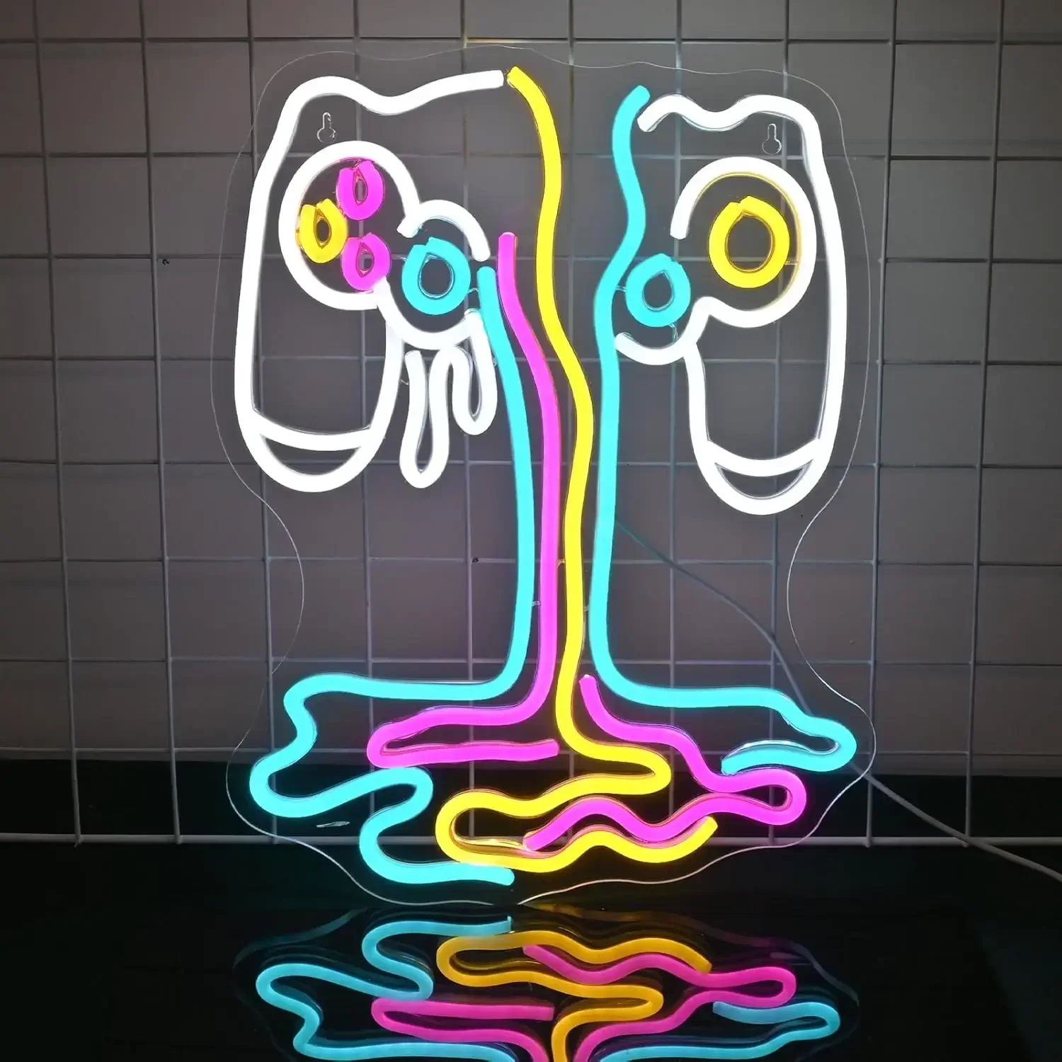 

Melt The Game Handle LED Neon Sign USB Dimmable Neon Light Sign for Gameroom Bedroom Bar Livingroom Birthday Party Wall Decor