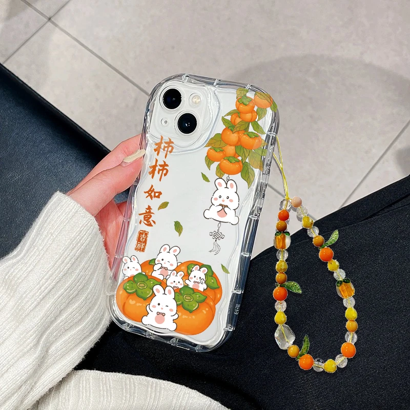 Catena Arancione Gatto Cassa per Honor X7B X8B X7A X8A X7 X6 X6S 50 20 200 Pro X8 X9 9X X9B 90 70 Lite Magic 4 6 Lite TPU Copertura Del Telefono