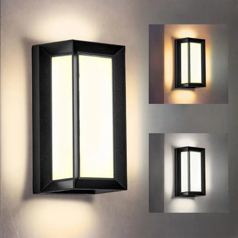 Led Wall Lamp Outdoor Lampe Presence Sensor Lamp Waterproof AC85-265V 16/30W Wall Light Garden Porch Balcony For Home Accessorie