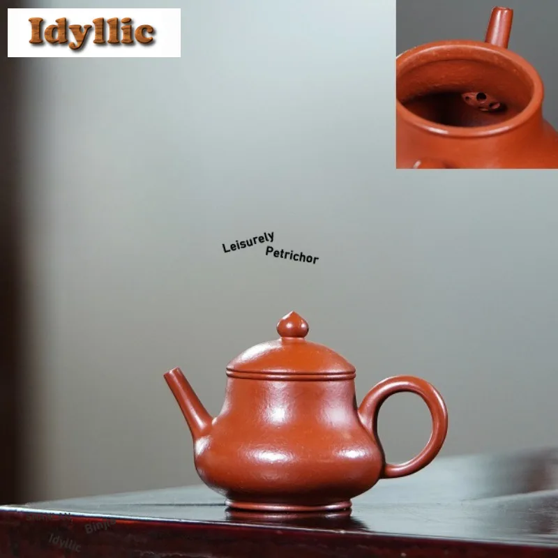 

90ml Classic Yixing Purple Clay Teapots Handmade Small Pot Raw Ore Zhu Mud Tea Making Kettle With Strainer Chinese Zisha Tea Set