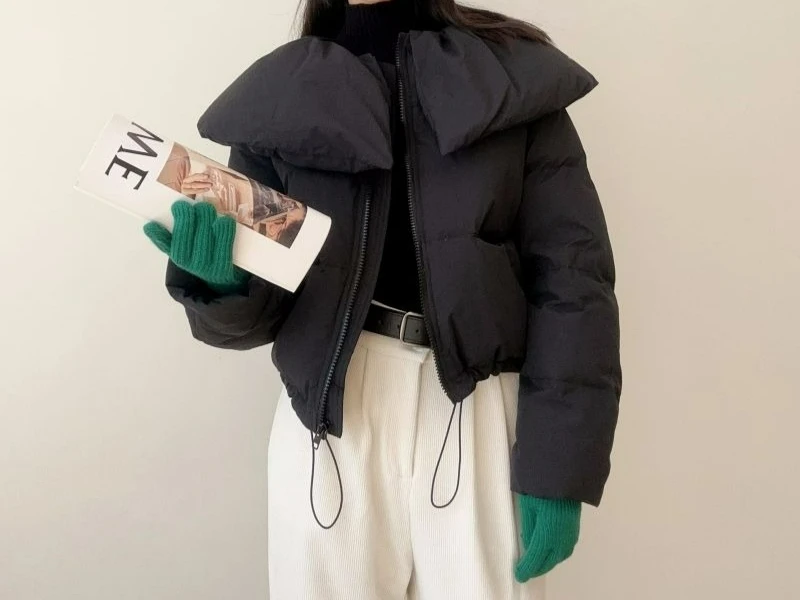 

2025 Vintage Coat Women's Winter Top with A High-end Temperament Thickened Double-sided Cotton Jacket