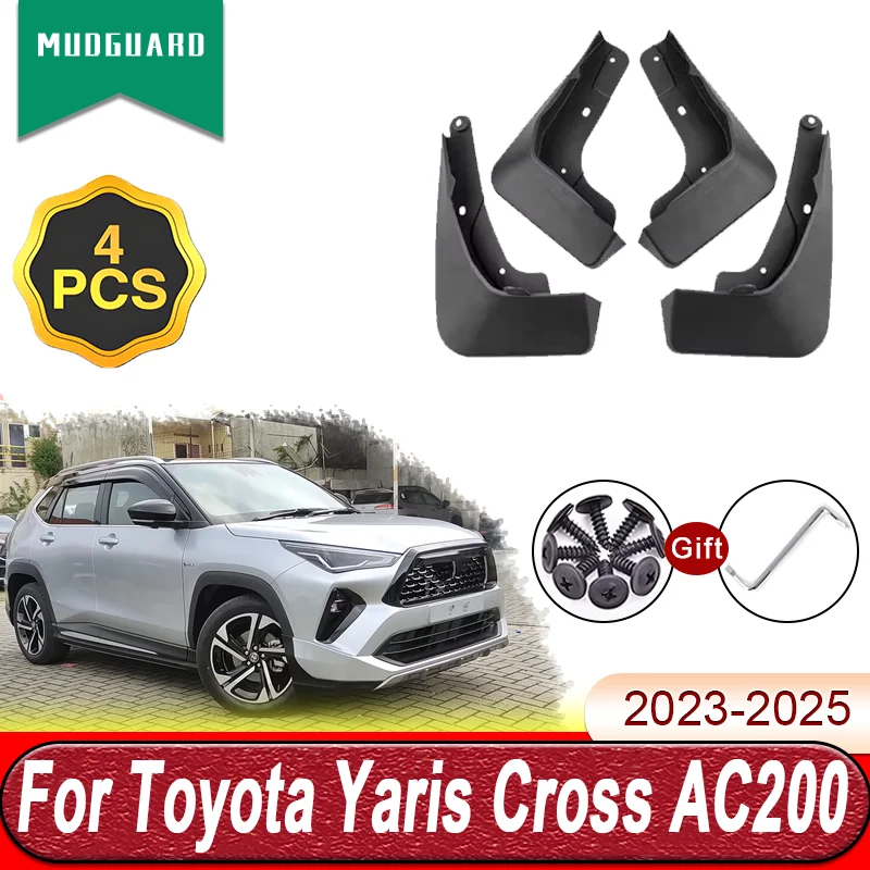 

For Toyota Yaris Cross AC200 GR Non-GR 2023-2025 Car Front Rear Wheel Fender Mudflap Anti-collision Mudguard Mud Flap Accessorie