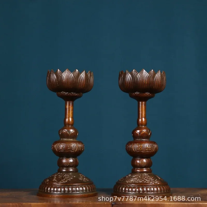 Brass Craft Lotus Candle Holder Home Living Room Decorative Ornament