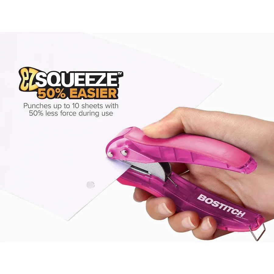 Bostitch Office inLIGHT جهد مخفض بفتحة واحدة لتنظيم المستندات الفعالة في مساحات العمل المثالية للمدارس و