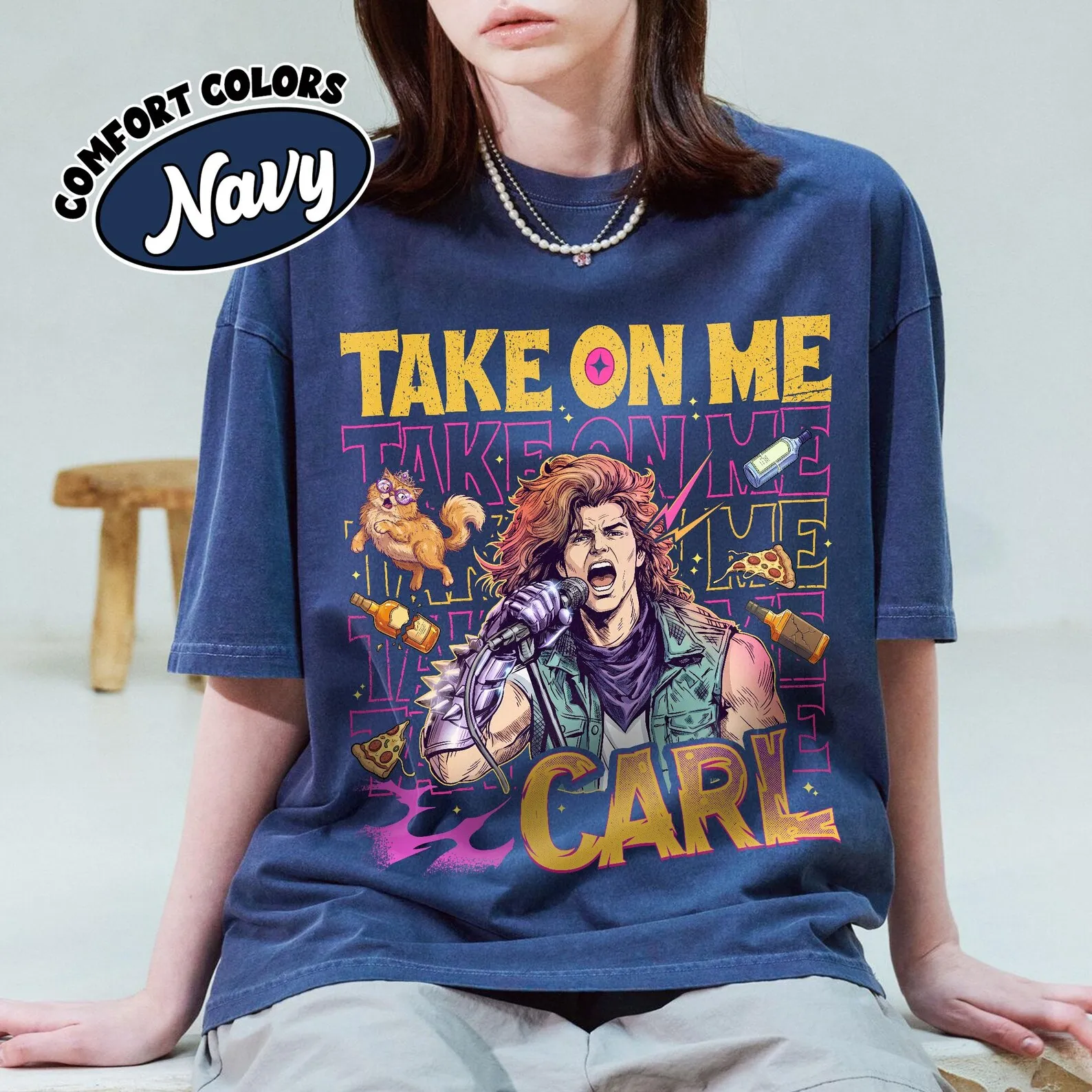 Dungeon Crawler Carl Karaoke Shirtcotton, Funny Take On Me By Carl TShirt, Parade Of Horribles DCC Shirts