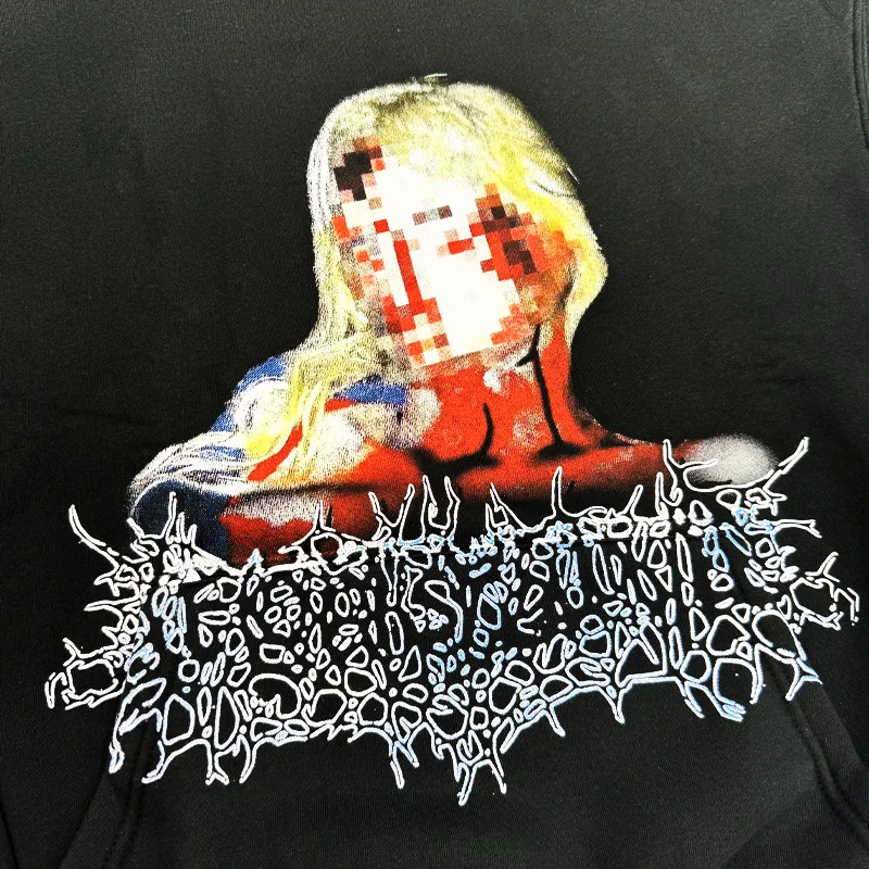 New Men DestroyLonely Pixel Lady Merch Pullover Hoodies Hoody Hooded Sweatshirts velvet Cotton Thick Fleece US N234