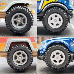 1/64 All terrain Electroplated Wheels with Detachable Rubber Tires Model L for Model Cars Refiting Parts for Hotwheels (5 Sets)