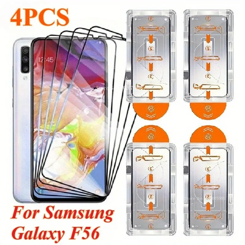 

4Pcs Easy Installation Ultra HD Tempered Glass for Samsung Galaxy F56 F52 F54 F04 F06 F16 F13 F14 F34 F62 Phone Screen Protector