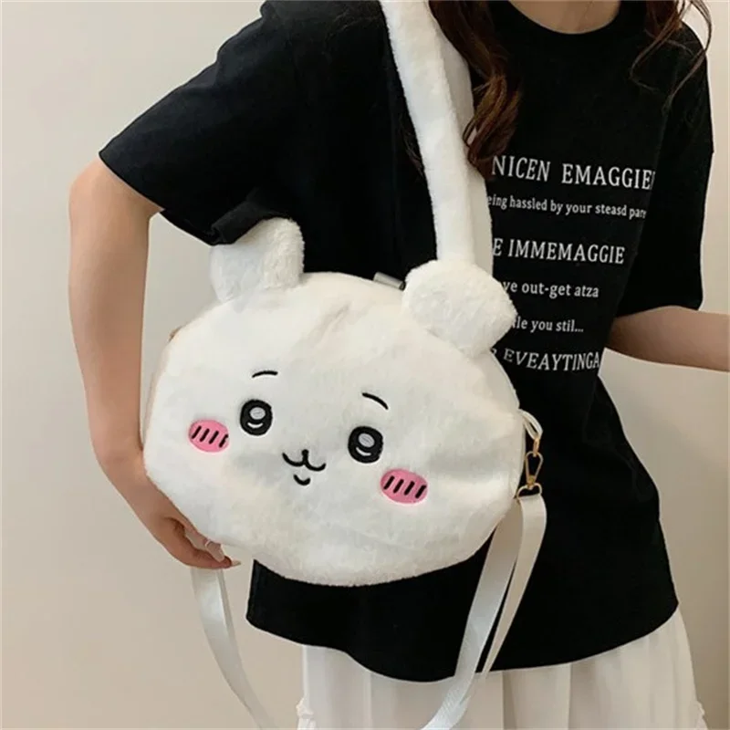 Pluszowa Torba Chiikawa Urocza Kreskówkowa Usagi Hachiware Plecak Duża Pojemność Torba na Ramię Prezent Urodzinowy dla Dziewczynki Anime Gadżet