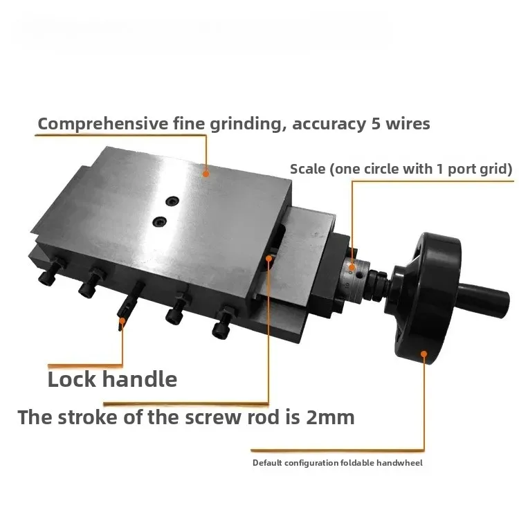 one-way screw rod drag plate tooling guide rail fine grinding hand crank One-word precision dovetail groove sliding table scale