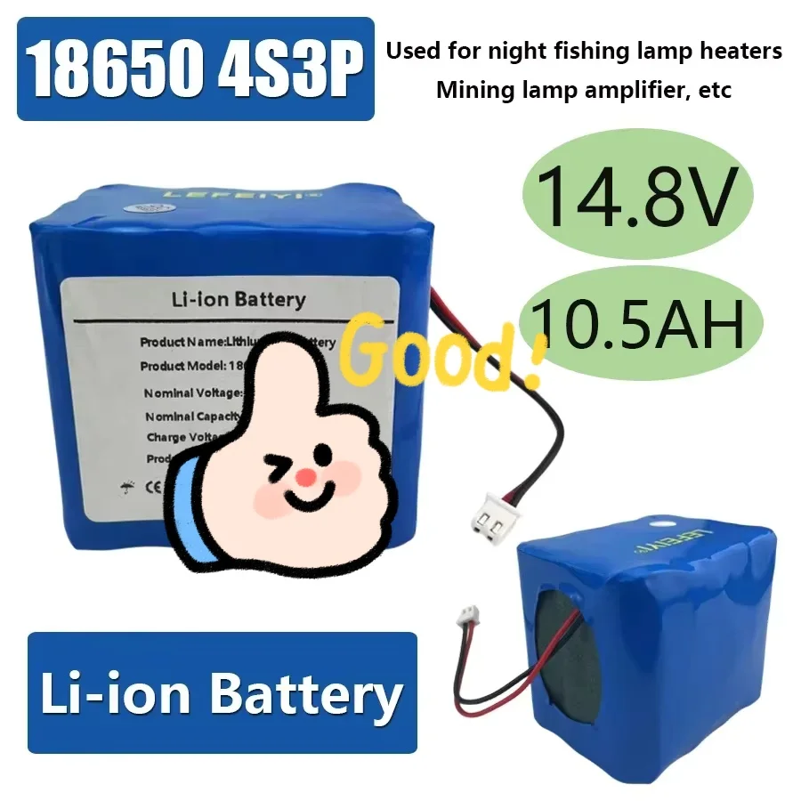 4S3P 14.8V 10.5Ah BMS lithium battery is widely used in scooters, tricycles and other automobiles.  12V 10.5Ah BMS