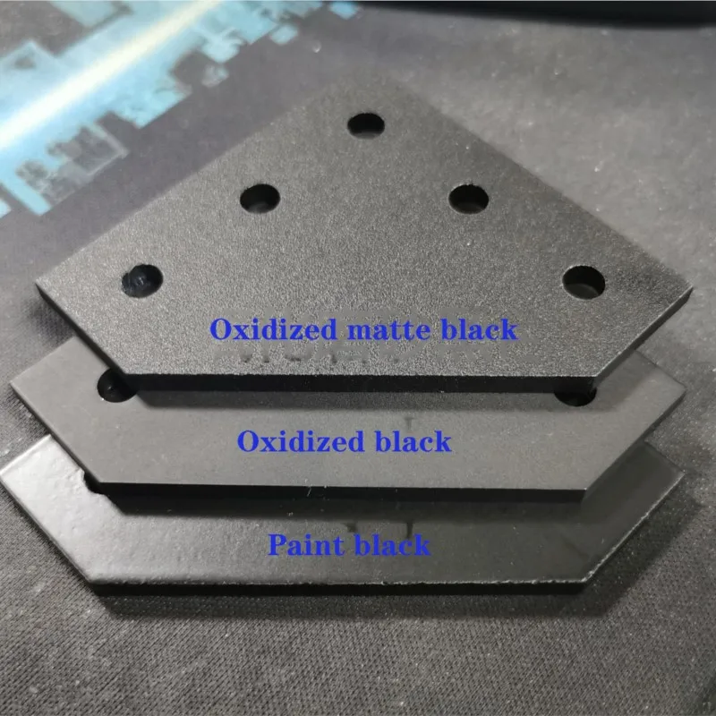 Aluminum 5-hole/7-hole 2020/3030/4040/4545 Connecting Plate T-shaped L-shaped Reinforcement Plate Right Angle Connection Black