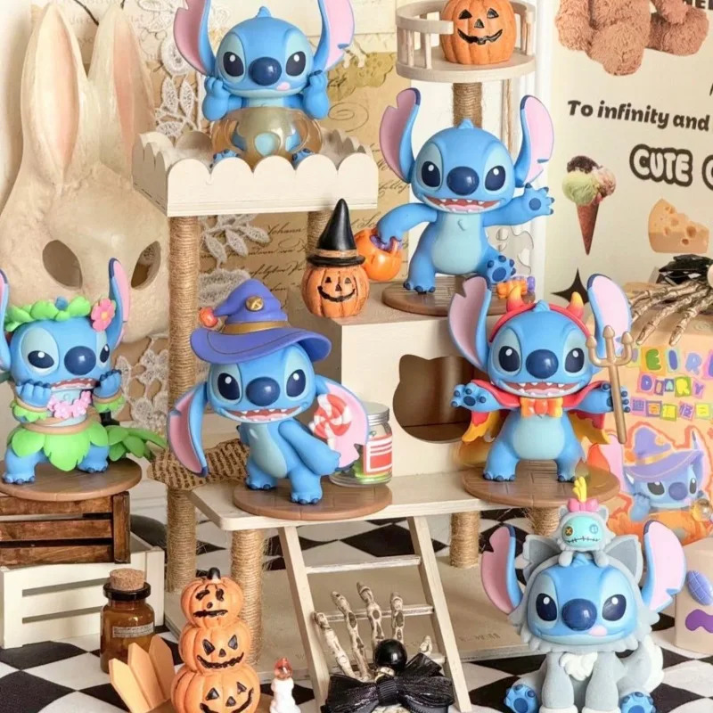 Disney Stitch Animation Peripheral Blind Box, Desktop Decoração Ornamentos, Halloween Funny Dress Series Presentes, Presentes das meninas