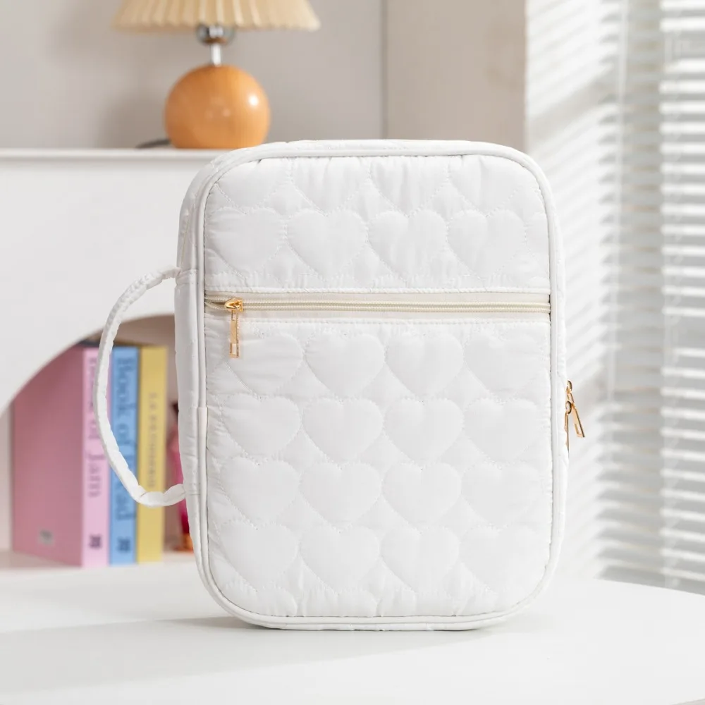 

Портативный стеганый чехол для книг на молнии с вышивкой, пылезащитный чехол для переноски книг, сумка для хранения книг для студентов и читателей